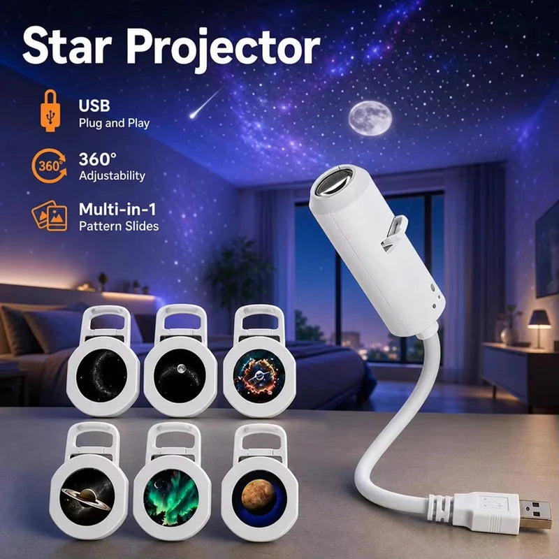 Adjustable Galaxy Projector with Film Discs | Braviixx