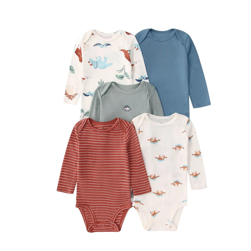 5-Pack Long-Sleeve Baby Bodysuits | Braviixx
