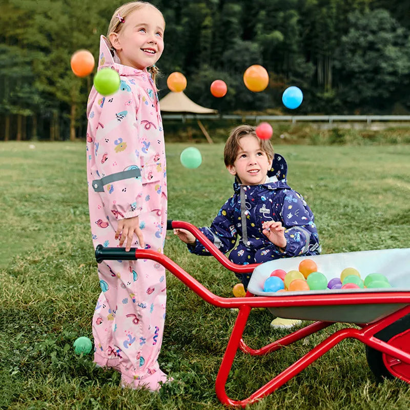 Kids’ Hooded One-Piece Rainwear | Braviixx