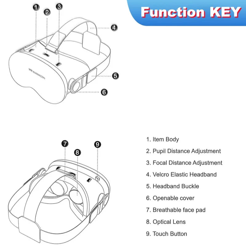3D VR Headset for Smartphones | Virtual Reality Glasses with Bluetooth Gamepad | Braviixx