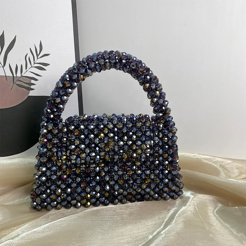 Women's Handmade Acrylic Crystal Bead Shoulder Bag