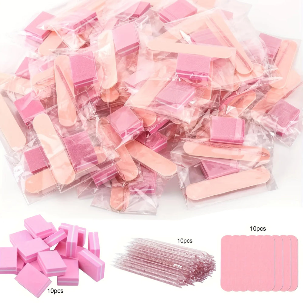 Pink Nail Care Kit, 30 Pieces | Braviixx