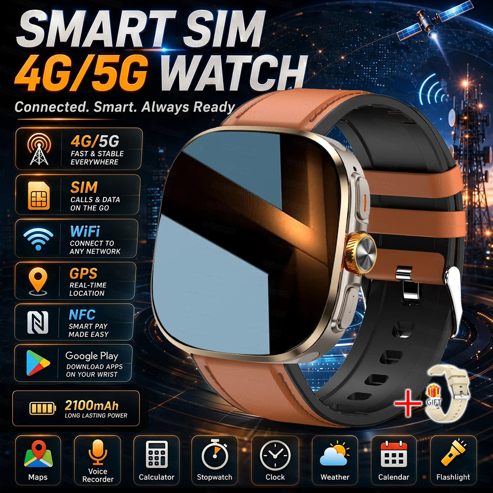 4G SIM Smartwatch | Rotating Camera, GPS & Wi-Fi | Braviixx