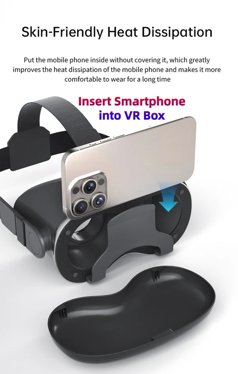 3D VR Headset for Smartphones | Virtual Reality Glasses with Bluetooth Gamepad | Braviixx