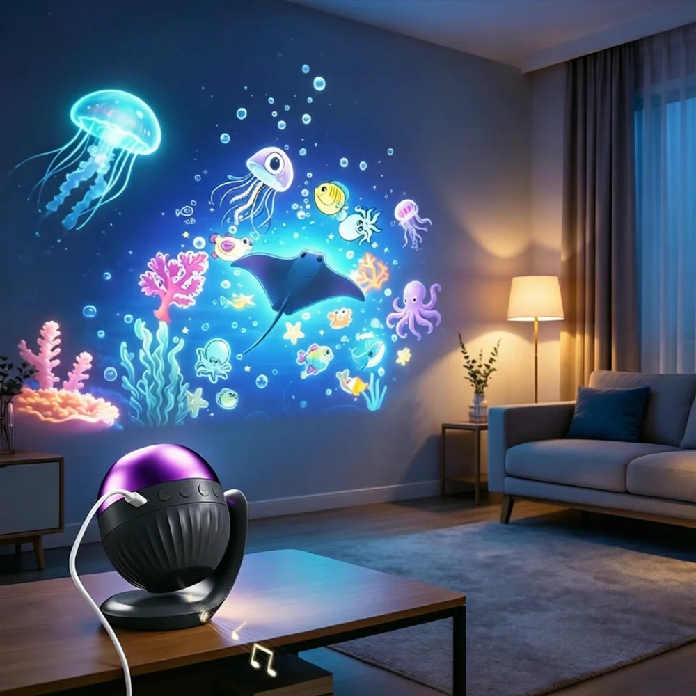 Galaxy & Ocean Projector | 24 Patterns & Sound Tracks | Braviixx