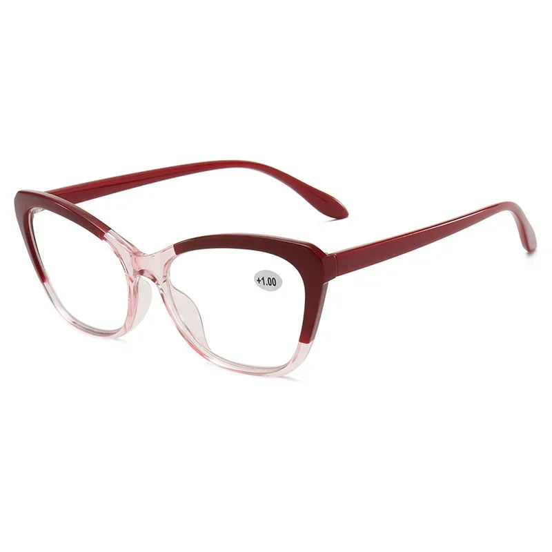 ERIKOLE Cat Eye Reading Glasses | Colour Block Frame · HMC Lens · Plain or +1.00 to +4.00 | Braviixx