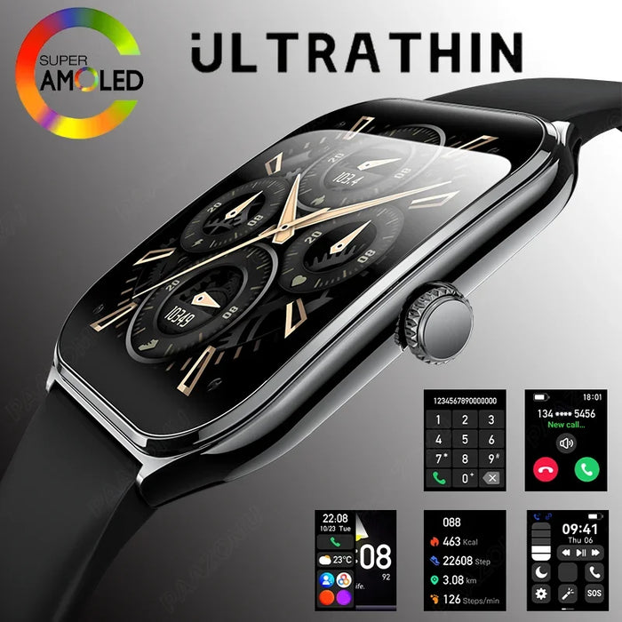 1.96" AMOLED Smart Watch with Bluetooth Calling & Always-On Display | Braviixx