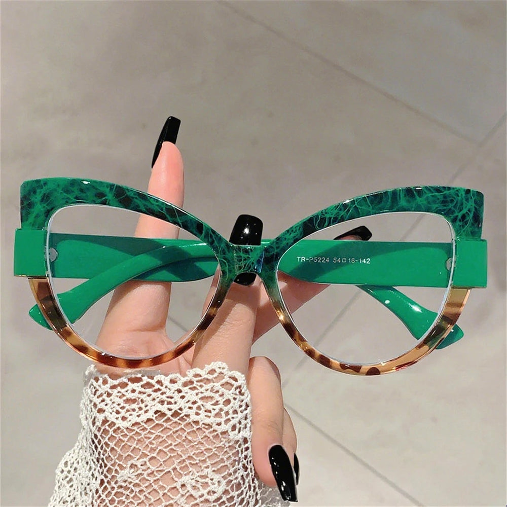 ERIKOLE Oversized Cat Eye Reading Glasses | Anti Blue Light · HMC Lens · Colour Block | Plain or +1.00 to +4.00 | Braviixx