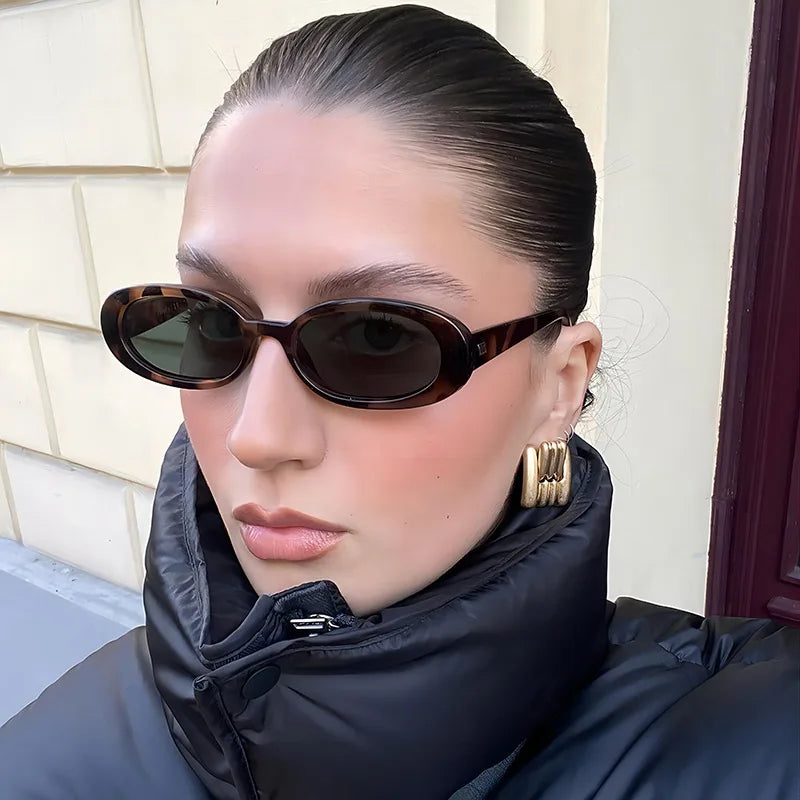Women's Small Oval Retro Sunglasses | UV400 · Gradient Lens · Vintage Cat Eye | 7 Colours | Braviixx