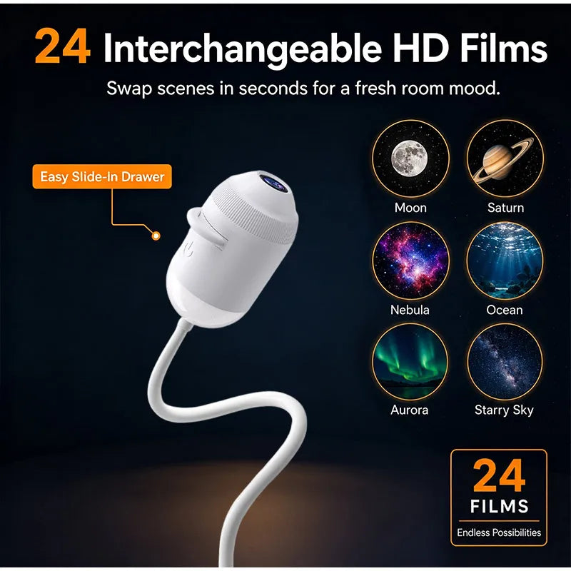 Touch-Control Galaxy & Ocean Projector Night Light | Braviixx