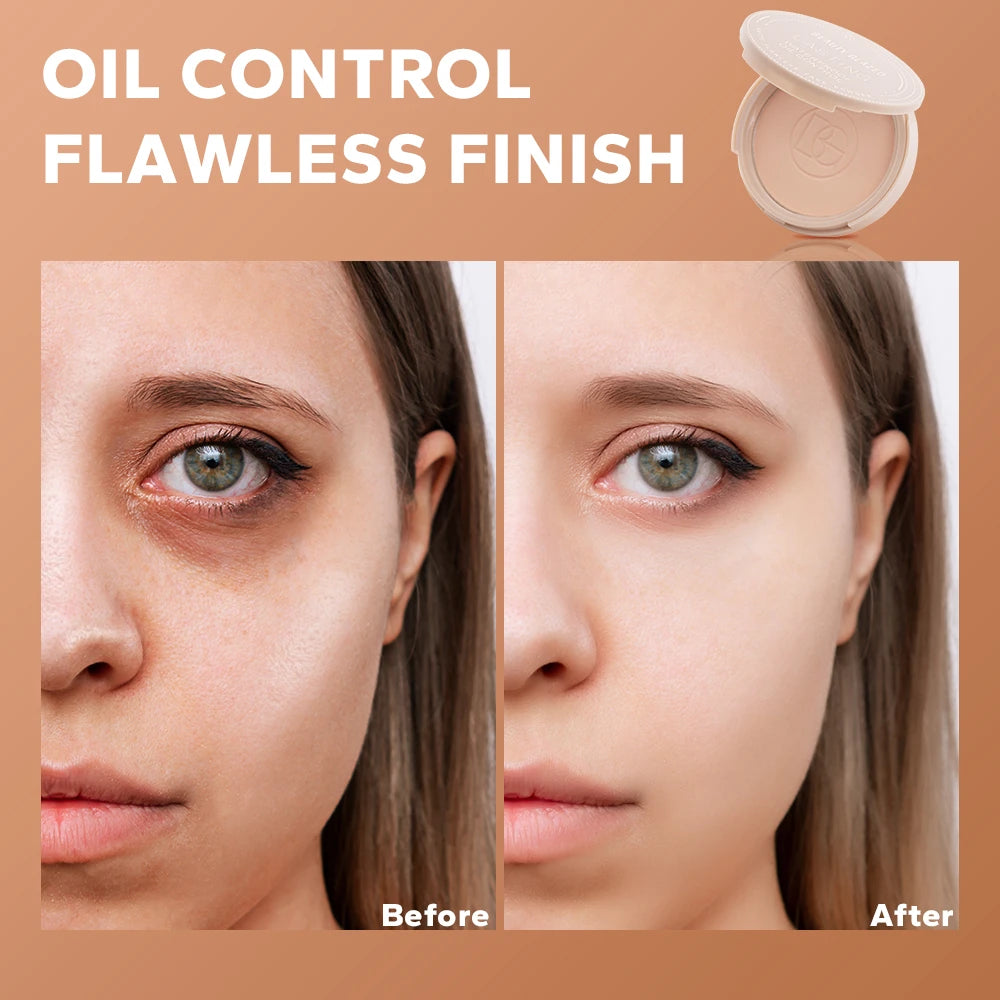 Oil Control Matte Pressed Face Powder | Long Lasting Flawless Setting Powder with Mirror | Braviixx