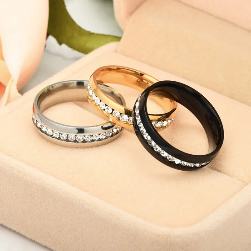 Classic Stainless Steel Zircon-Style Ring | Braviixx