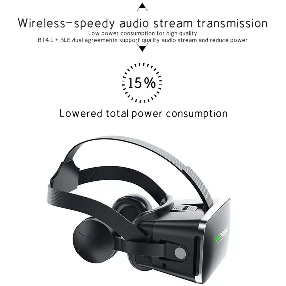 3D VR Headset with Bluetooth Headphones | Virtual Reality Glasses with Controller Bundles | Braviixx