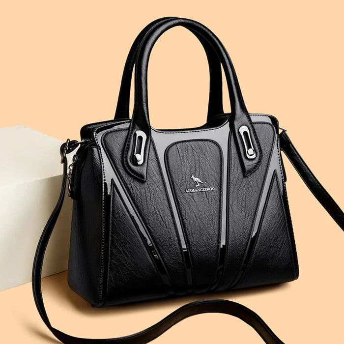 Multi-Compartment Top-Handle Shoulder Bag | Braviixx