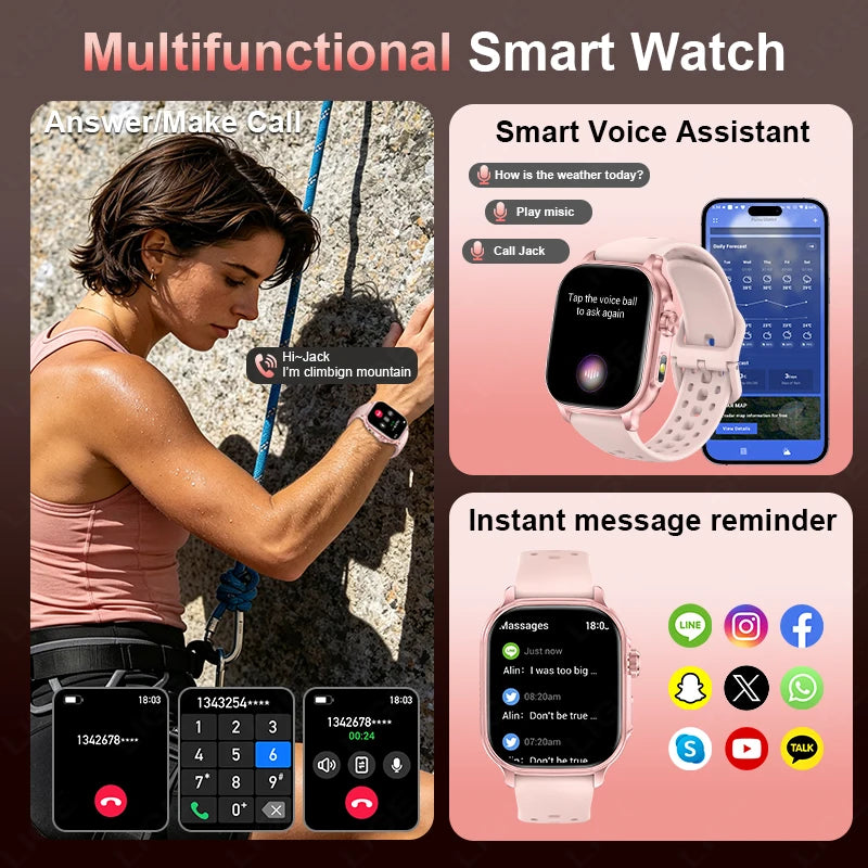 2.01" Outdoor Smart Watch with 1400mAh Battery & Bluetooth Calling | Braviixx