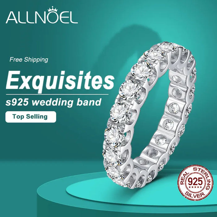 Women's Moissanite Band Ring | Round Stones & Six Style Options | Braviixx