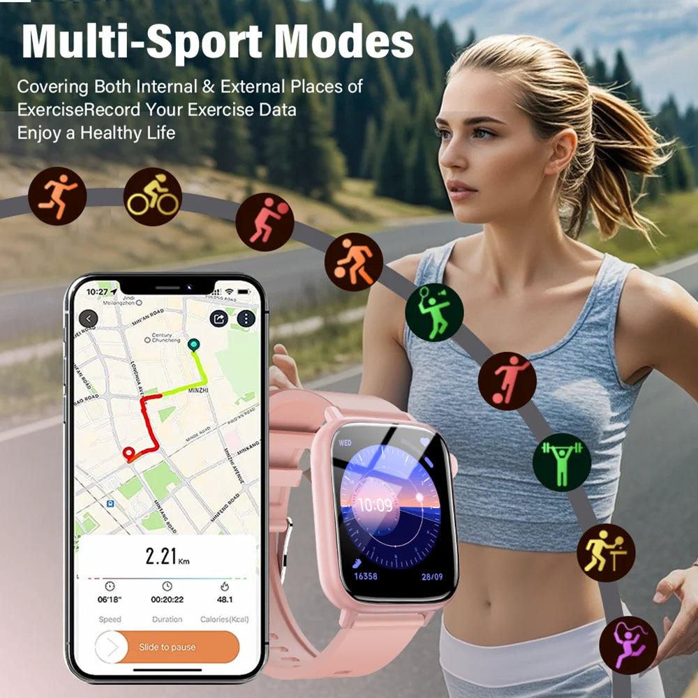1.83" Bluetooth Calling Smart Watch with Health & Sleep Monitoring | Braviixx