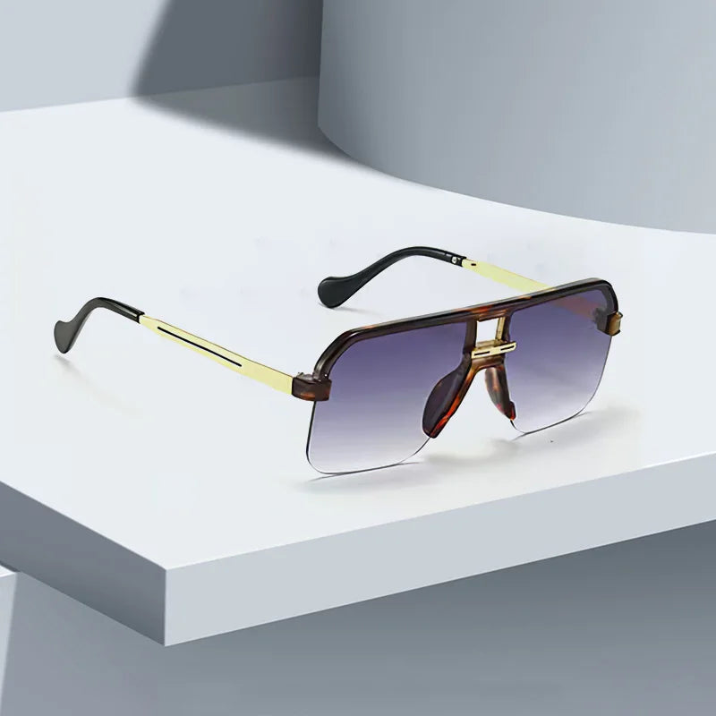 Women's Oversized Square Pilot Sunglasses | UV400 · Gradient Lens · Gold Temple | 6 Colours | Braviixx