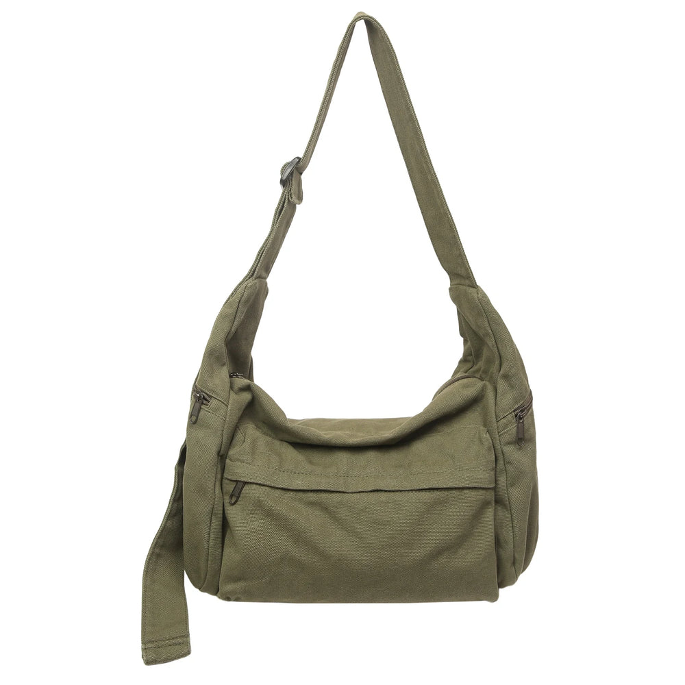 Canvas Shoulder & Crossbody Bag | Multi-Pocket & Adjustable Strap | Braviixx