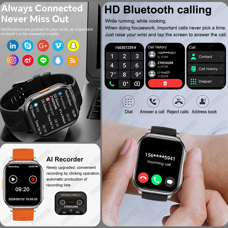 P60 Camera Smartwatch | Bluetooth Calls & LED Flashlight | Braviixx