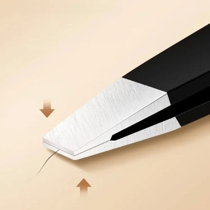 Stainless Steel Eyebrow Tweezer | Slant Tip · Flat Tip | Eyelash Application · Ingrown Hair Removal | Braviixx