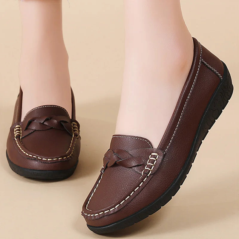 Braided-Detail Loafers | Round-Toe Slip-On Shoes | Braviixx
