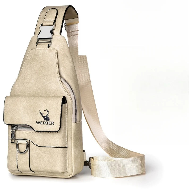 Vintage-Style Sling Bag | Faux Leather & Adjustable Strap | Braviixx