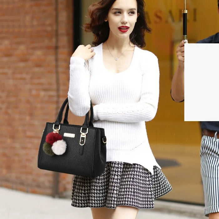 Textured Mini Tote Handbag | Twin Handles & Adjustable Strap | Braviixx
