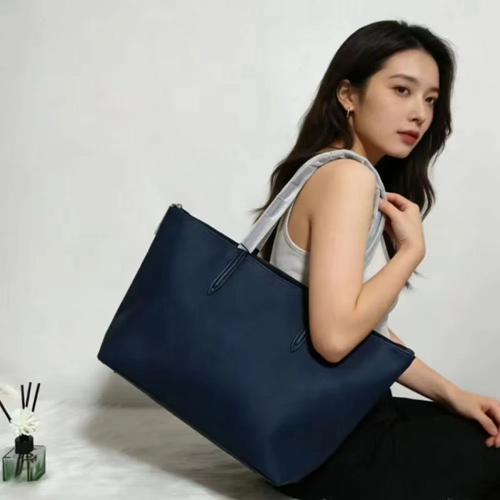 Textured Zip-Top Tote Bag | Twin Shoulder Handles | Braviixx