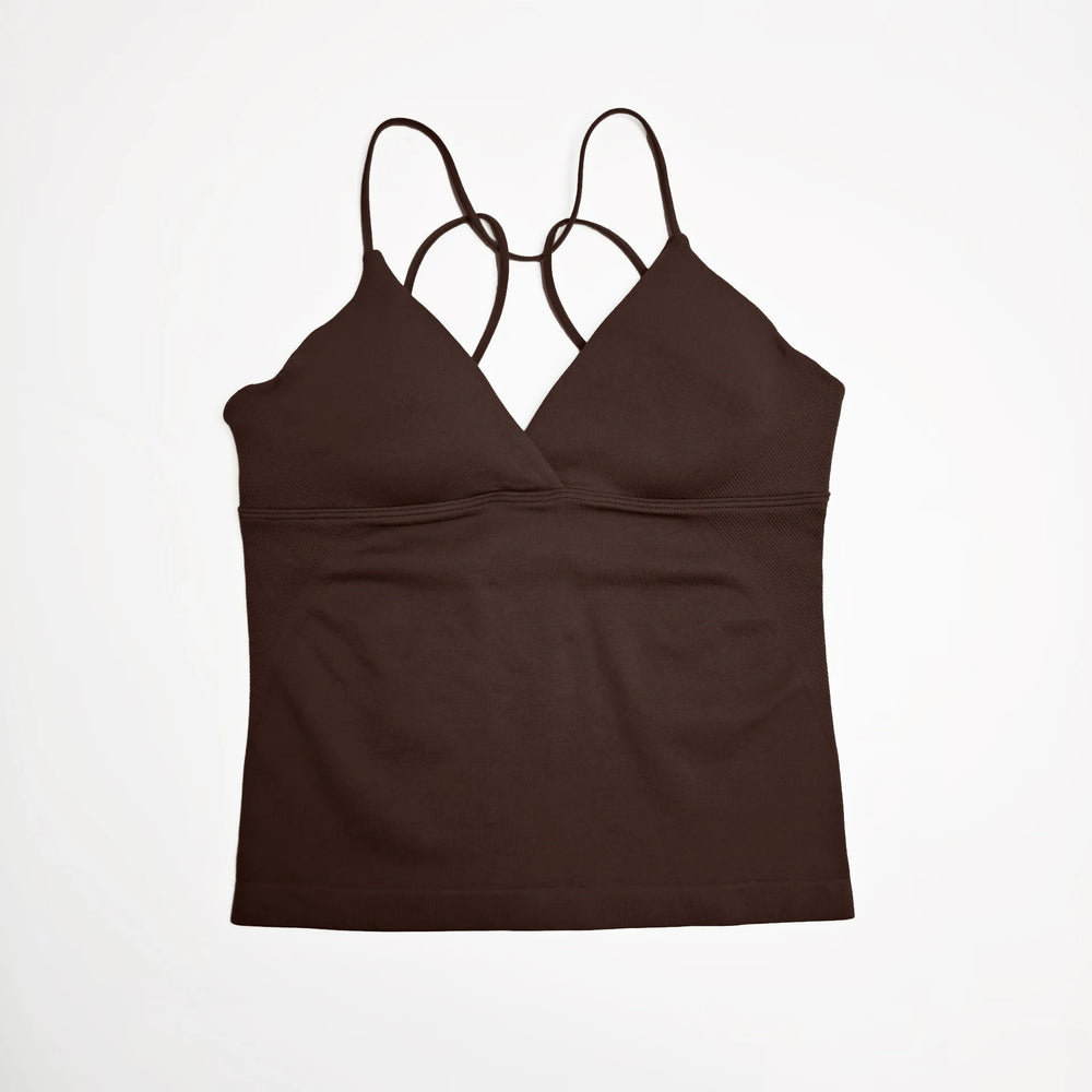 Women's Seamless Twist Front Longline Yoga Tank Top