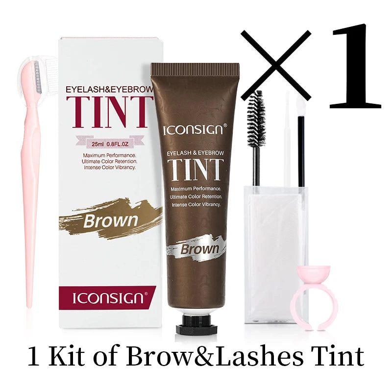 ICONSIGN 3-in-1 Eyebrow & Lash Tint Kit | Long-Lasting 45–60 Day Dye | Black, Brown & Coffee | Braviixx