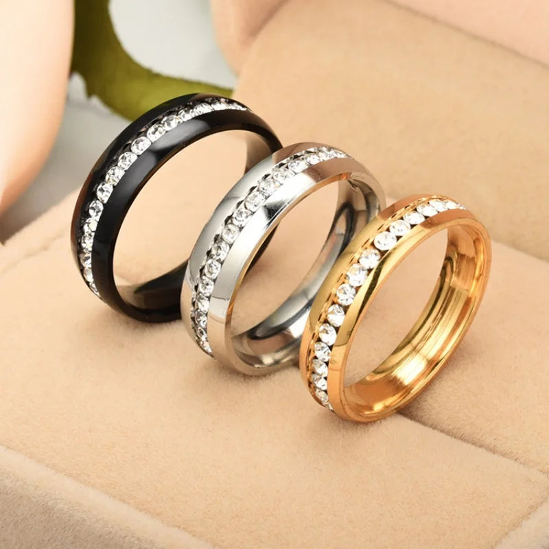 Classic Stainless Steel Zircon-Style Ring | Braviixx