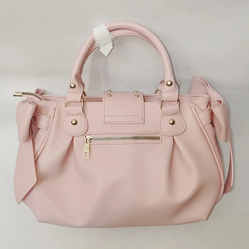 Bow-Detail Handbag | Heart Hardware & Mini Bow Design Options | Braviixx