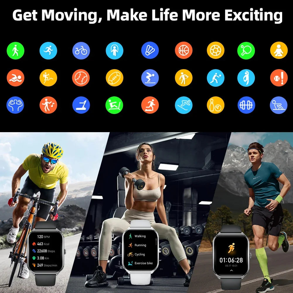 1.96" AMOLED Smart Watch with Bluetooth Calling & Always-On Display | Braviixx