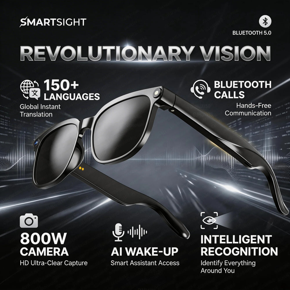 800W AI Camera Smart Glasses with Bluetooth Calling | Braviixx