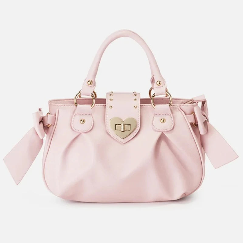 Bow-Detail Handbag | Heart Hardware & Mini Bow Design Options | Braviixx