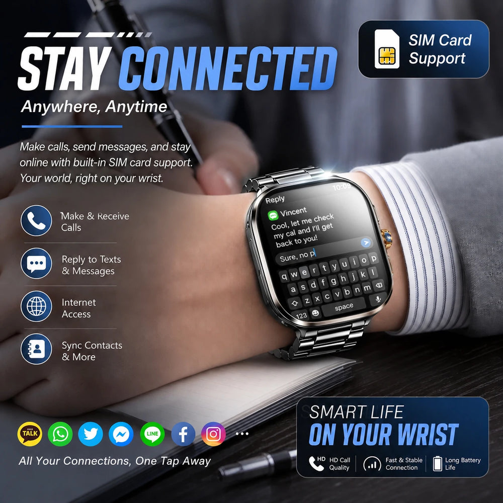 4G Smartwatch Phone | Rotating Camera, GPS & Wi-Fi | Braviixx