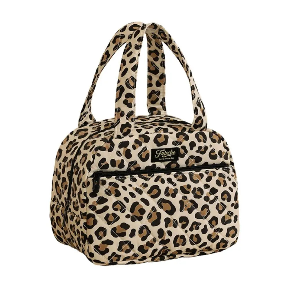 Quilted Lunch Tote Bag | Zip Pocket & Printed Designs | Braviixx