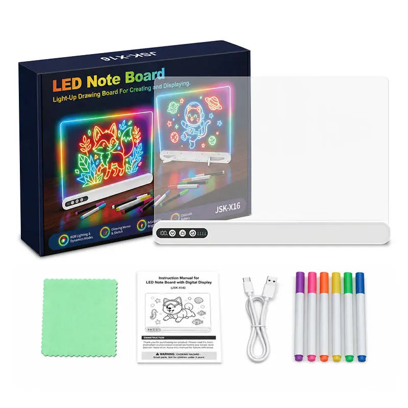 Rechargeable LED Drawing & Message Board | Braviixx