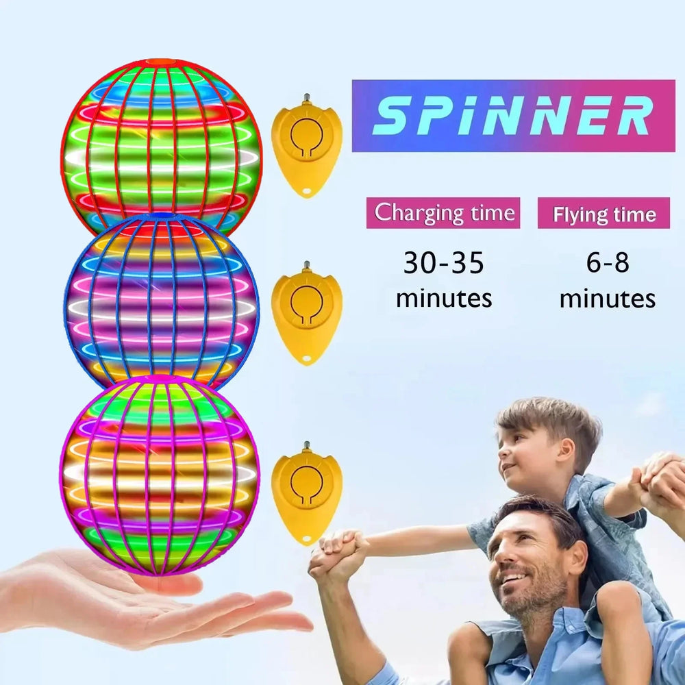 LED Flying Spinner Ball with Hand Control | Braviixx