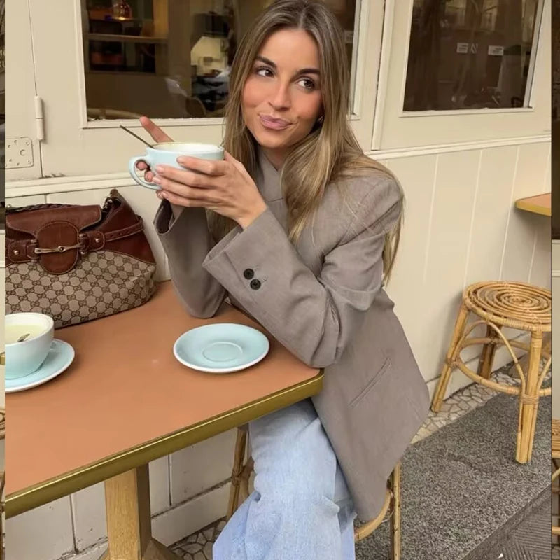 Women's Autumn Blazers Blouse 2026 New Fashion Young Women's Elegant Travel Holiday Jackets Spring Street Sarm Blazers Jackets