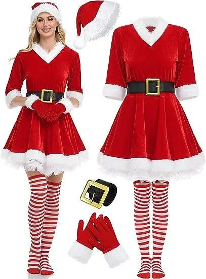 Women's Christmas Dress Costume Set | Braviixx