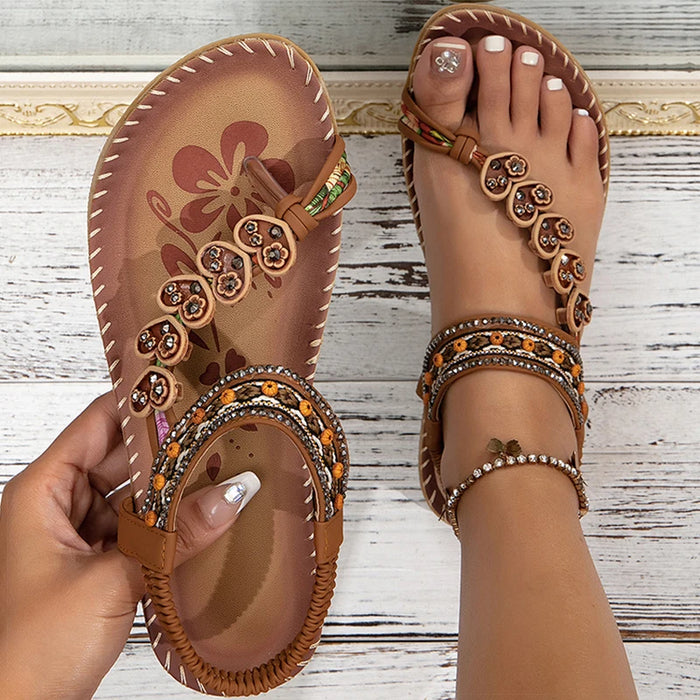 Women's Sandals Bohemia Style Sandals Summer 2026 Shoes For Woman Flip Flops Beach Summer Shoes Women Low Heels Footwear