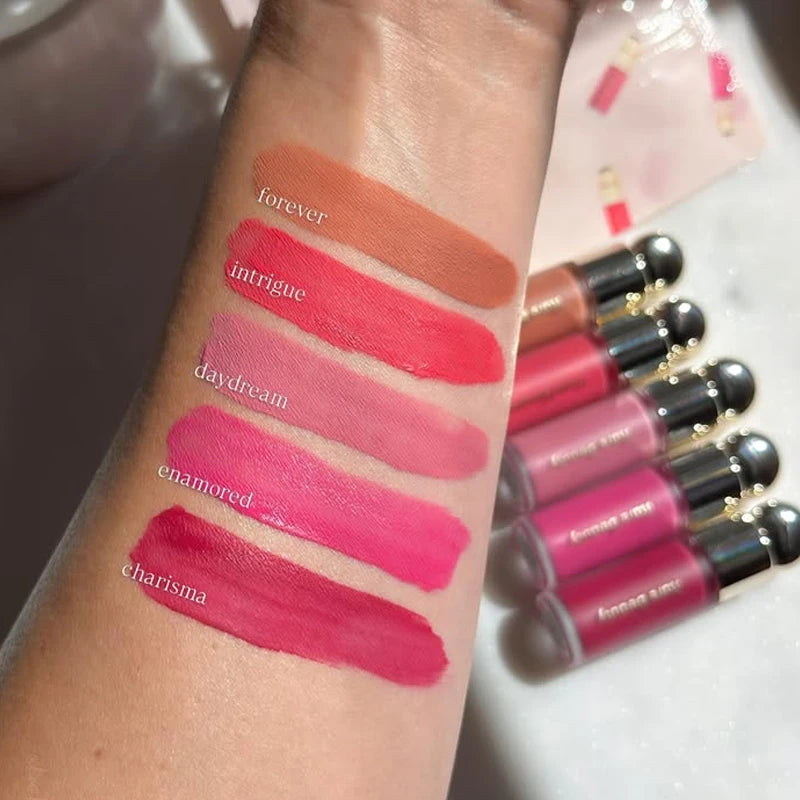 Hyaluronic Acid Butter Lipstick & Volumizing Blush | Moisturising Caramel Colour Lip & Cheek Makeup