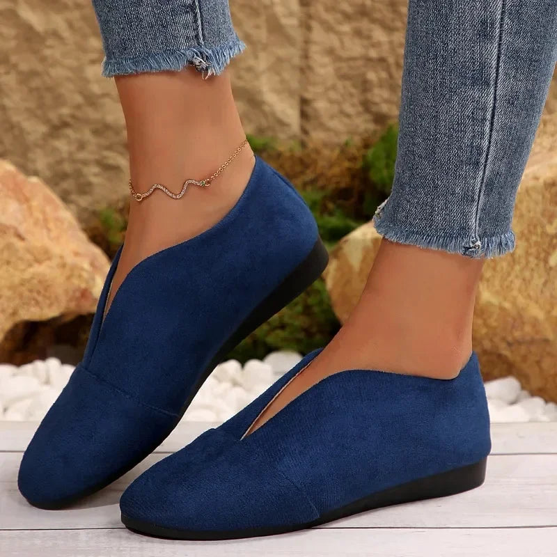 Women's Slip-On Flat Loafers – Round Toe Slip-On Soft Sole | 5 Colors | EU 36–43