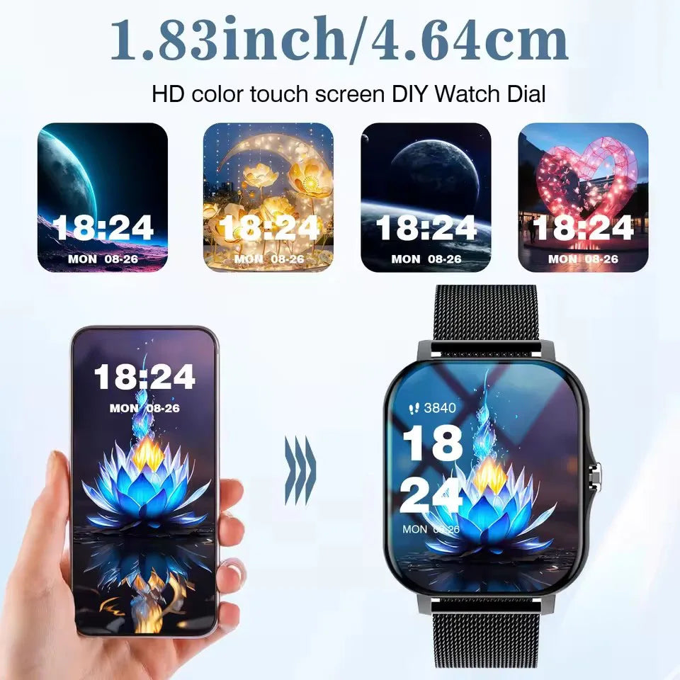 5ATM Bluetooth Calling Smart Watch with Sports Mode & Custom Dials | Braviixx