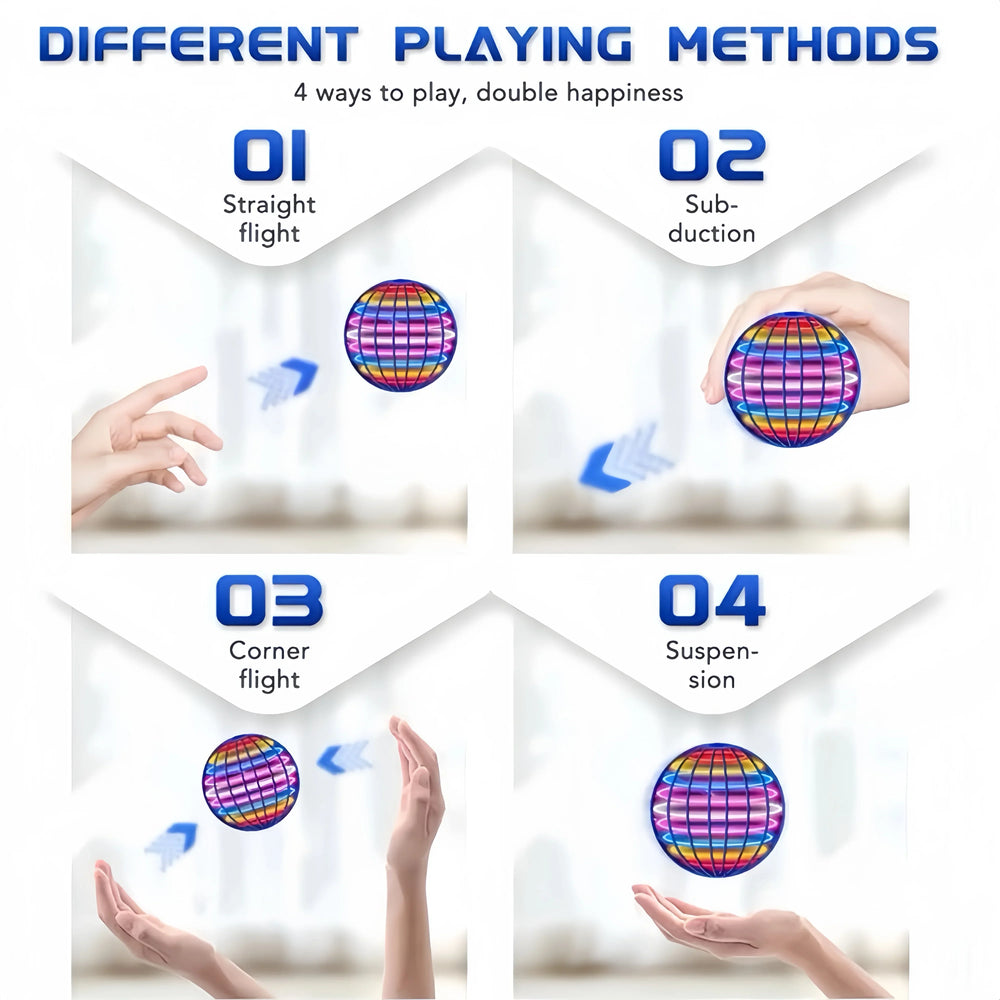 LED Flying Spinner Ball with Hand Control | Braviixx