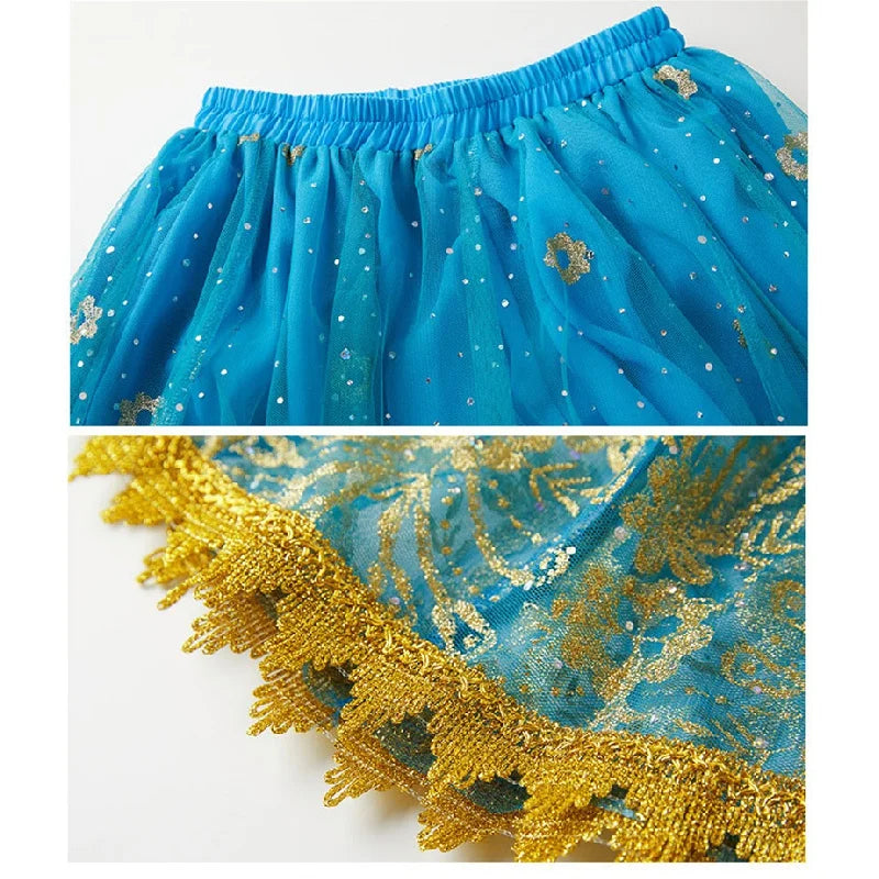 Coin-Trim Belly Dance Costume | Flared Skirt Set | Braviixx