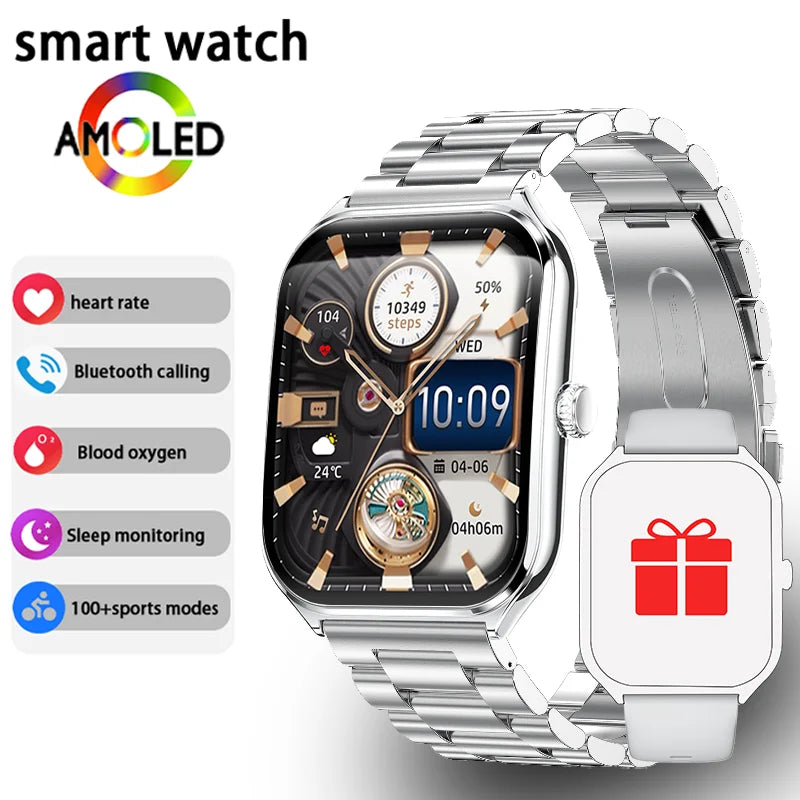 1.96" AMOLED Smart Watch with Bluetooth Calling & Always-On Display | Braviixx