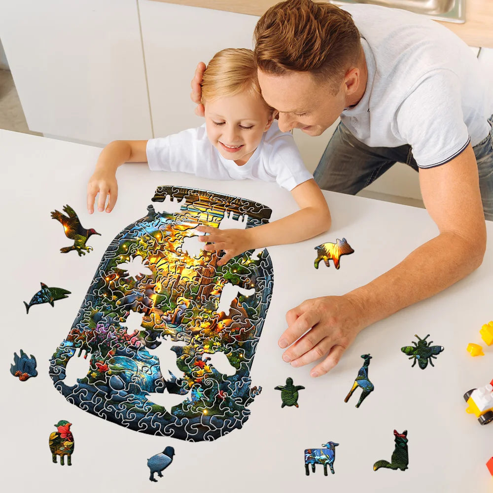 Tiger Garden Wooden Jigsaw Puzzle | Braviixx
